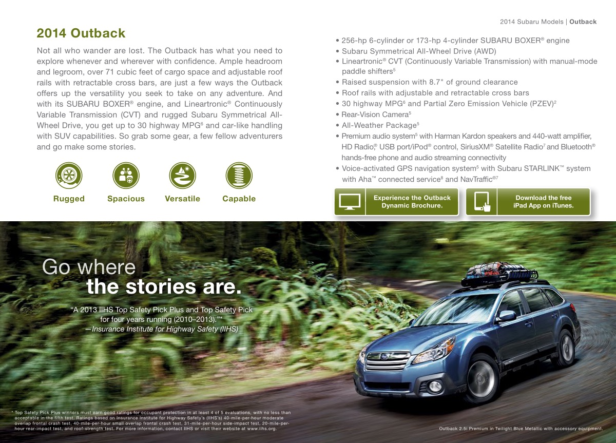 2014 Subaru Brochure Page 3